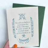 Should Our Fathers Meet Upon the Field Father's Day Card