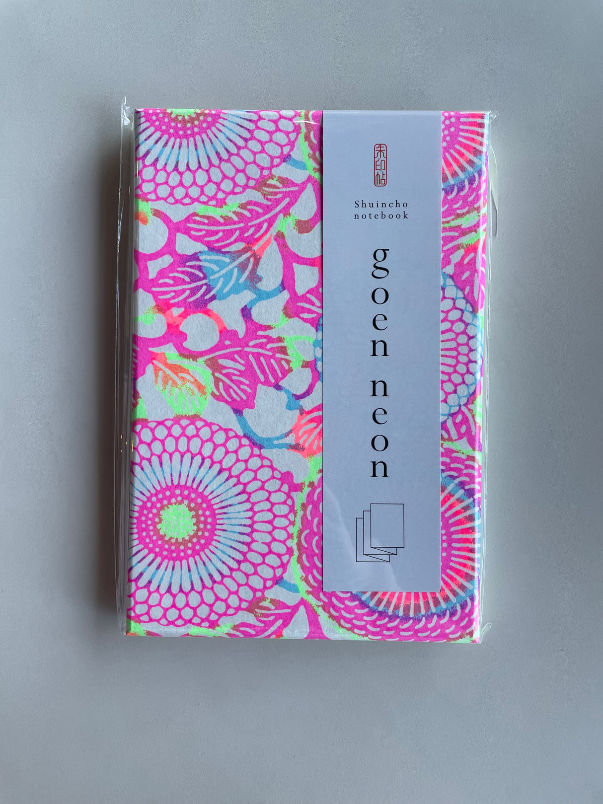 Washi Paper Neon Red Seal Stamp Notebook by Shogado