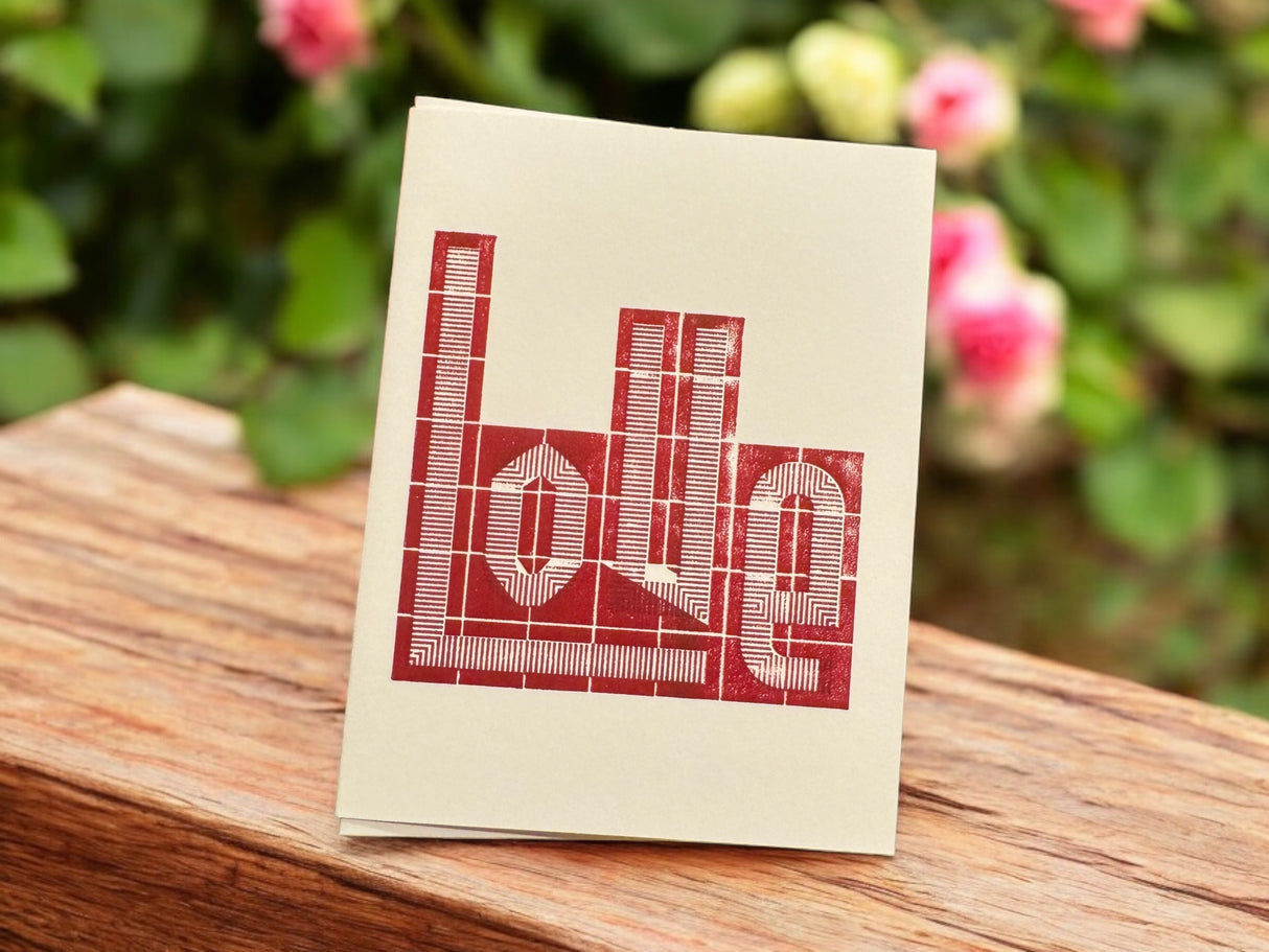 Vintage Love Letterpress Card