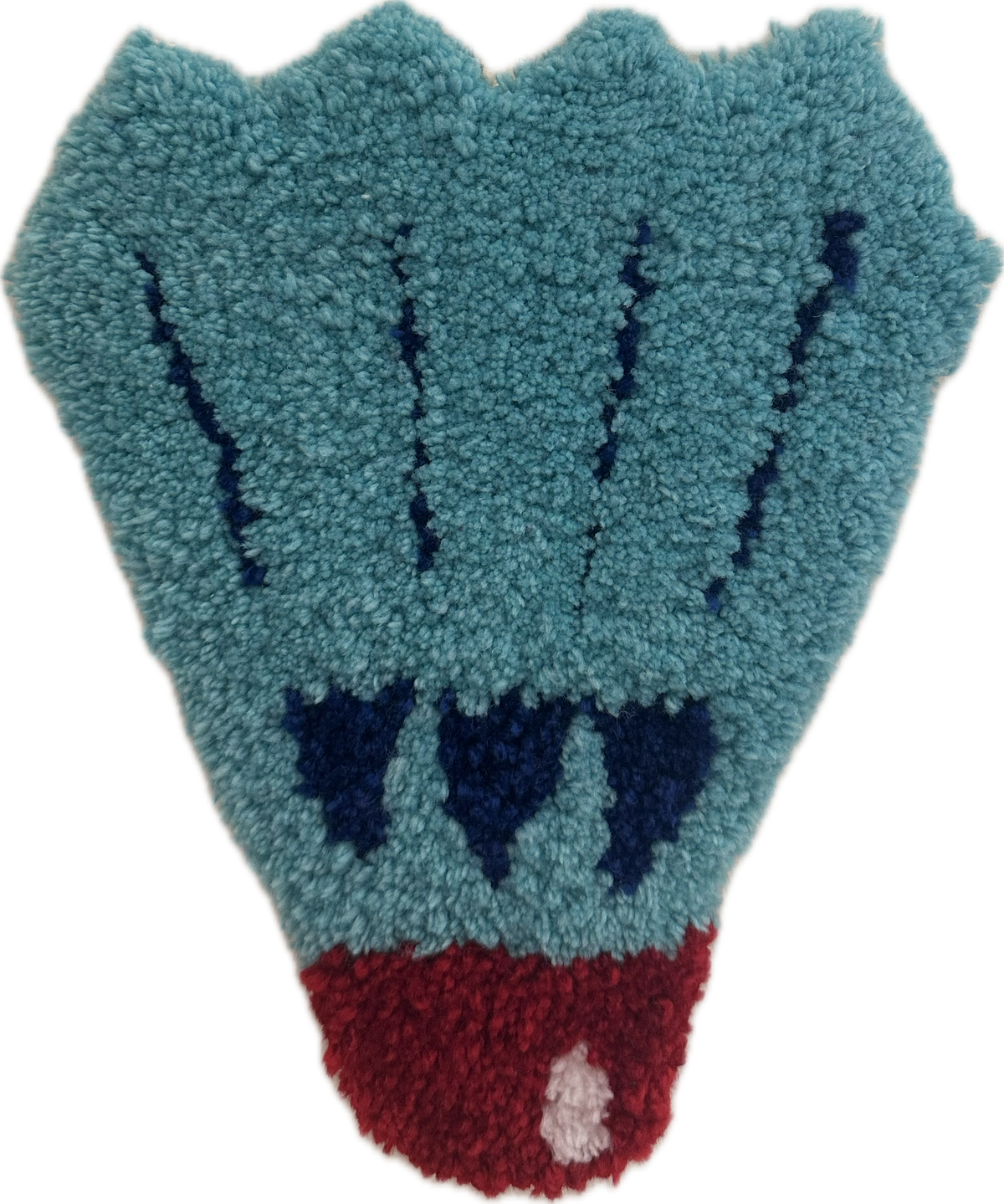 Shuttlecock Mug Rug Coaster | Kansas City Icon | Tufted Wall Hanging | Handmade Fruit Accent Rug (Copy)