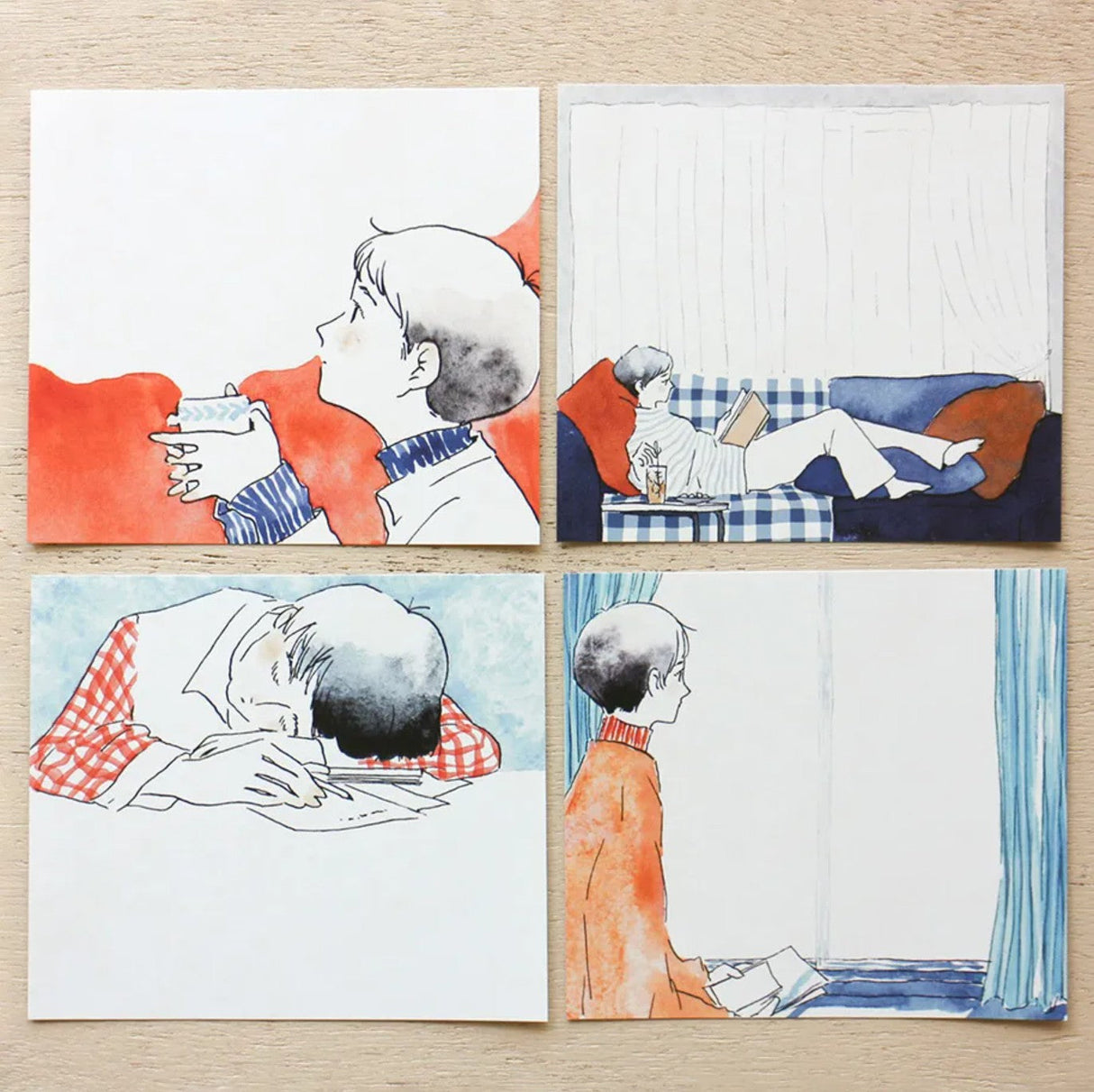 Holiday, Early Afternoon Memo Block Pad Illustrated by Sayuri Fujimaki