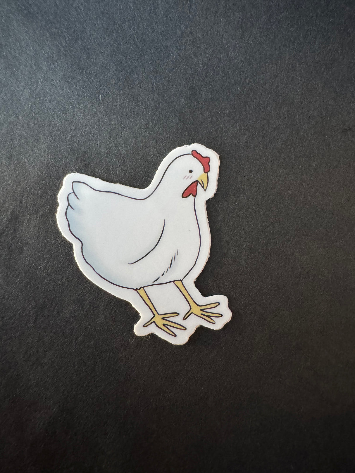 Blushing Hen Vinyl Sticker