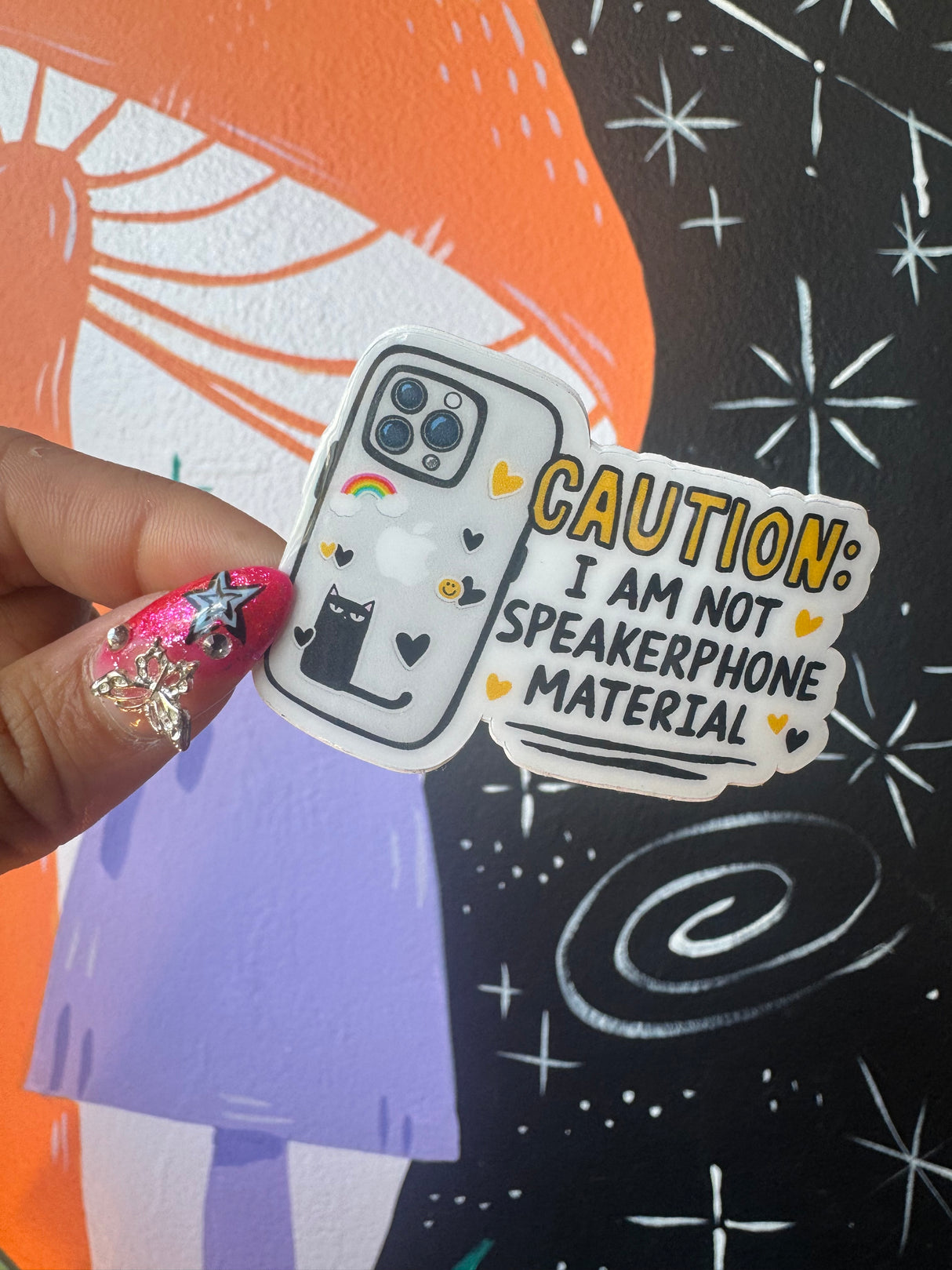 Caution: I am not Speakerphone Material Sticker