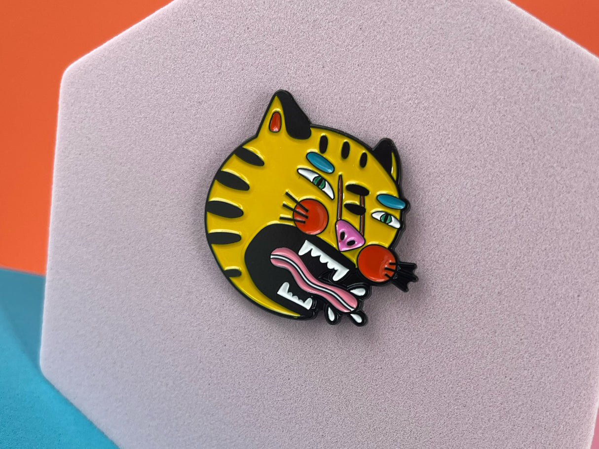 Tiger Enamel Pin by Truly Madly Depot