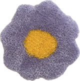 Flower Mug Rug Coaster | Tufted Wall Hanging | Handmade Fruit Accent Rug