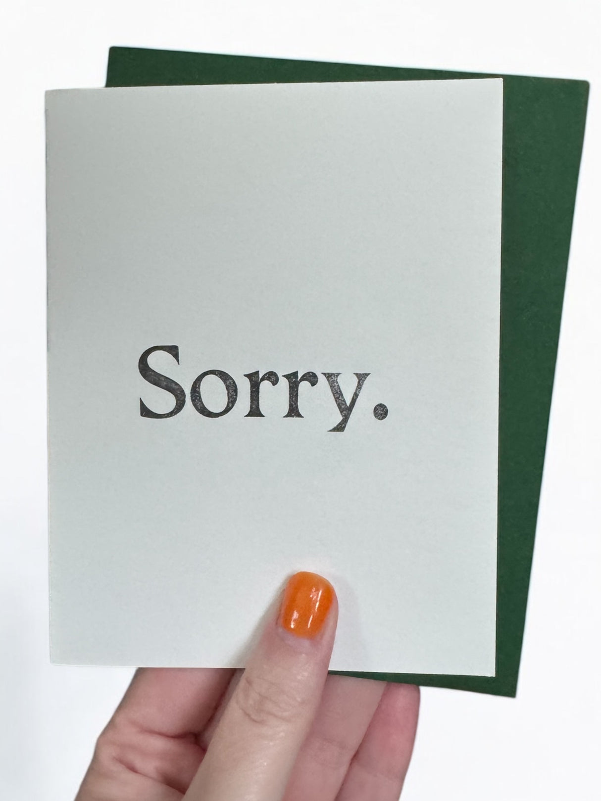 Simple Sorry Letterpress Greeting Card