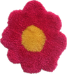 Flower Mug Rug Coaster | Tufted Wall Hanging | Handmade Fruit Accent Rug