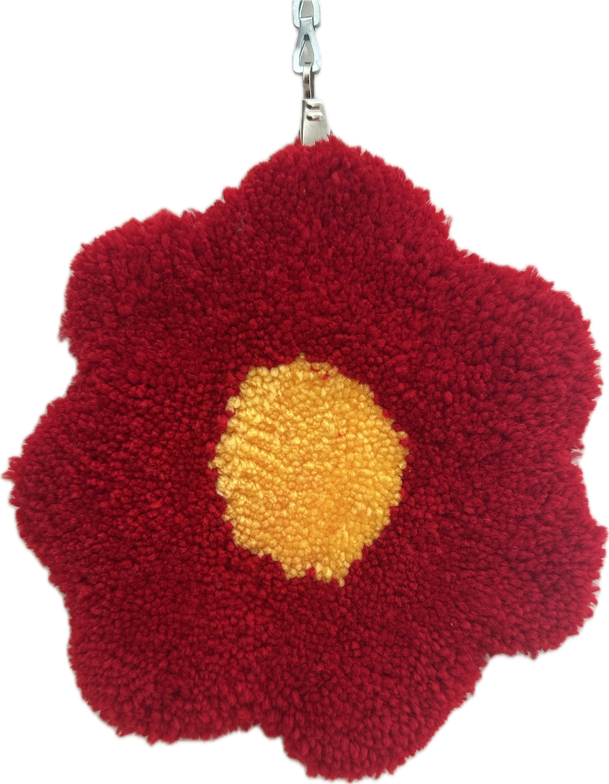 Flower Mug Rug Coaster | Tufted Wall Hanging | Handmade Fruit Accent Rug