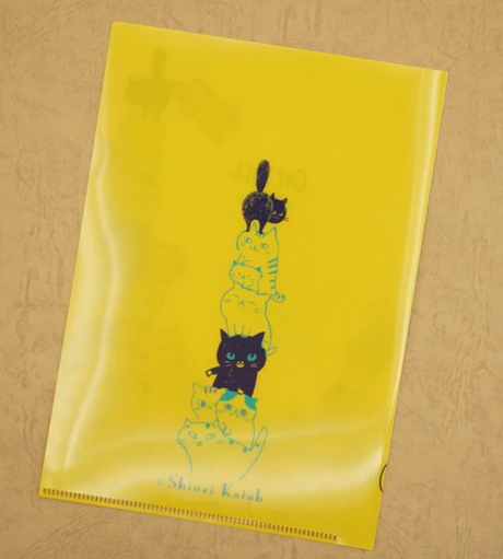 Cat Hill A5 Plastic Document Sleeve by Artist Shinzi Katoh