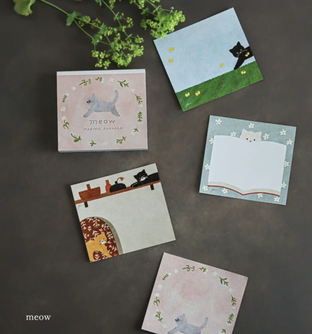 Meow Memo Pads by Mariko Fukuoka