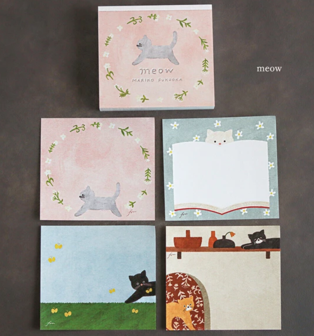 Meow Memo Pads by Mariko Fukuoka