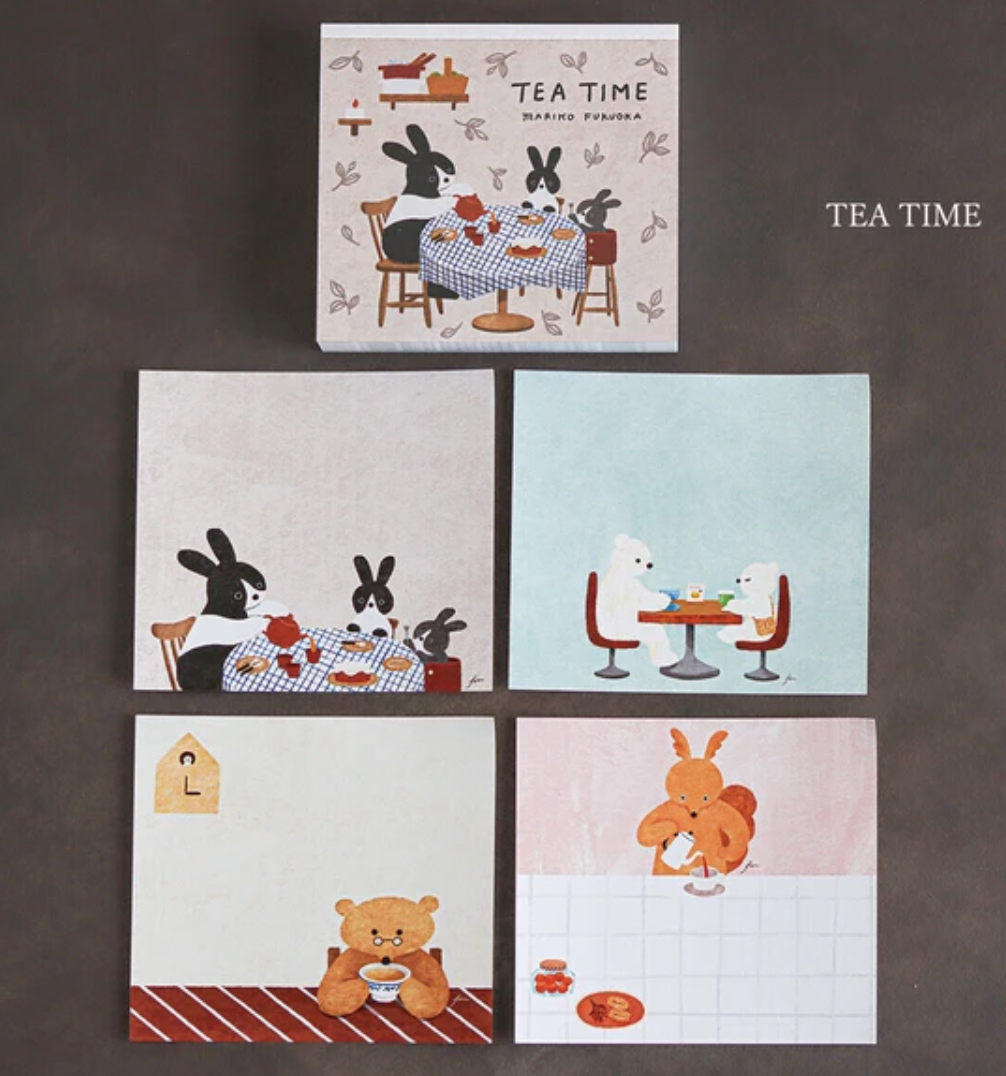 Tea Time Memo Pads by Mariko Fukuoka