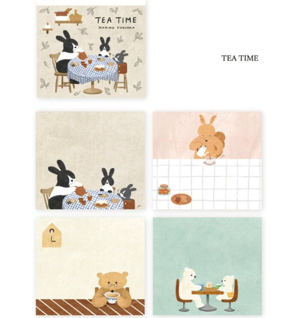 Tea Time Memo Pads by Mariko Fukuoka