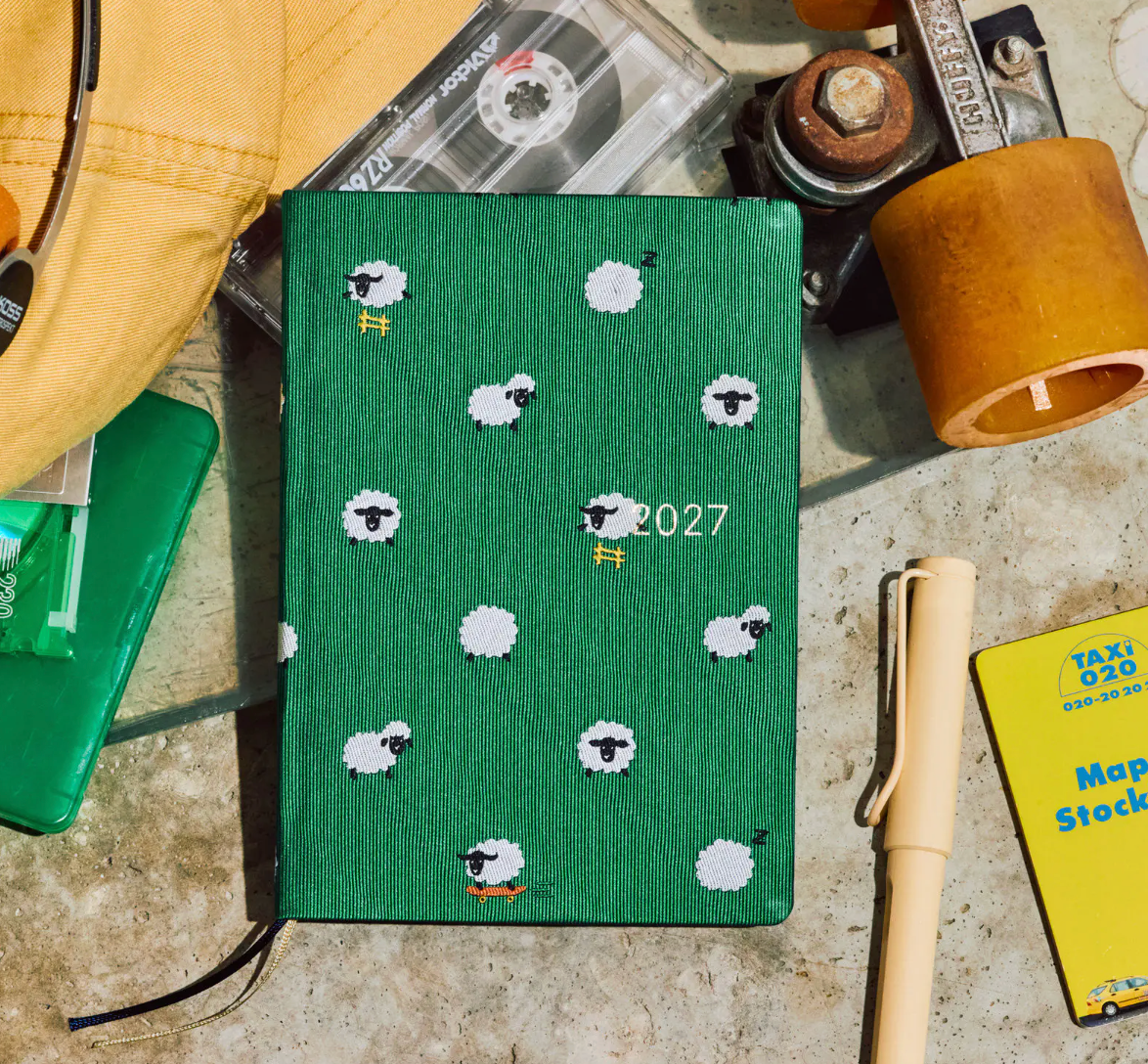 PREORDER: Hobonichi Techo 2027 HON Bow & Tie: Sheep Sheep Sheep