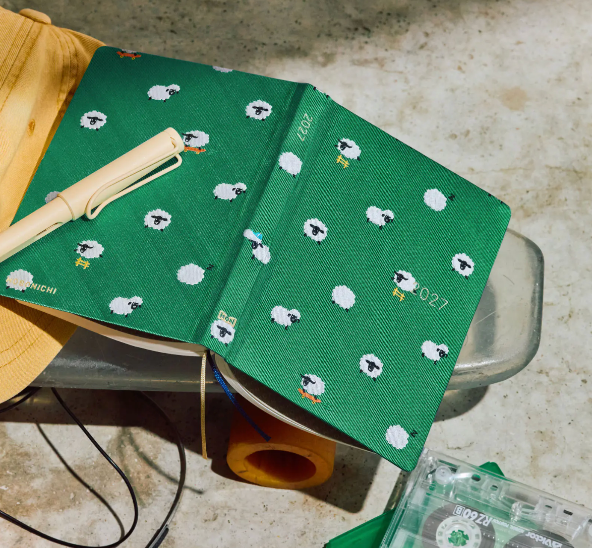 PREORDER: Hobonichi Techo 2027 HON Bow & Tie: Sheep Sheep Sheep