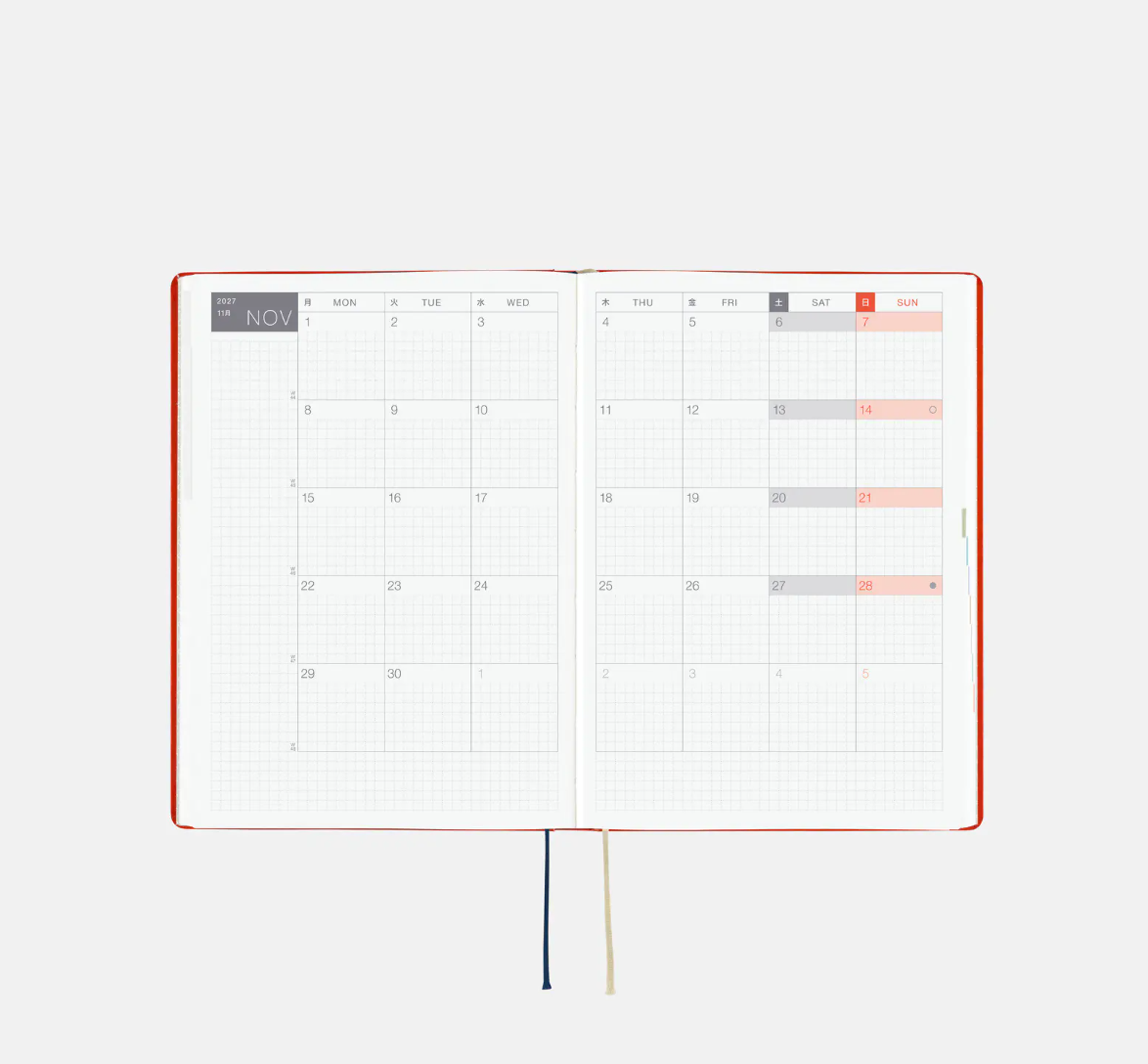 PREORDER: Hobonichi Techo 2027 HON Yumi Kitagishi: White Cat and Rabbit’s Tea Room