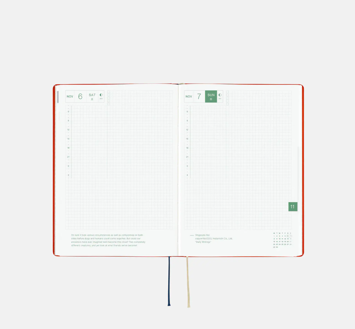 PREORDER: Hobonichi Techo 2027 HON Yumi Kitagishi: White Cat and Rabbit’s Tea Room