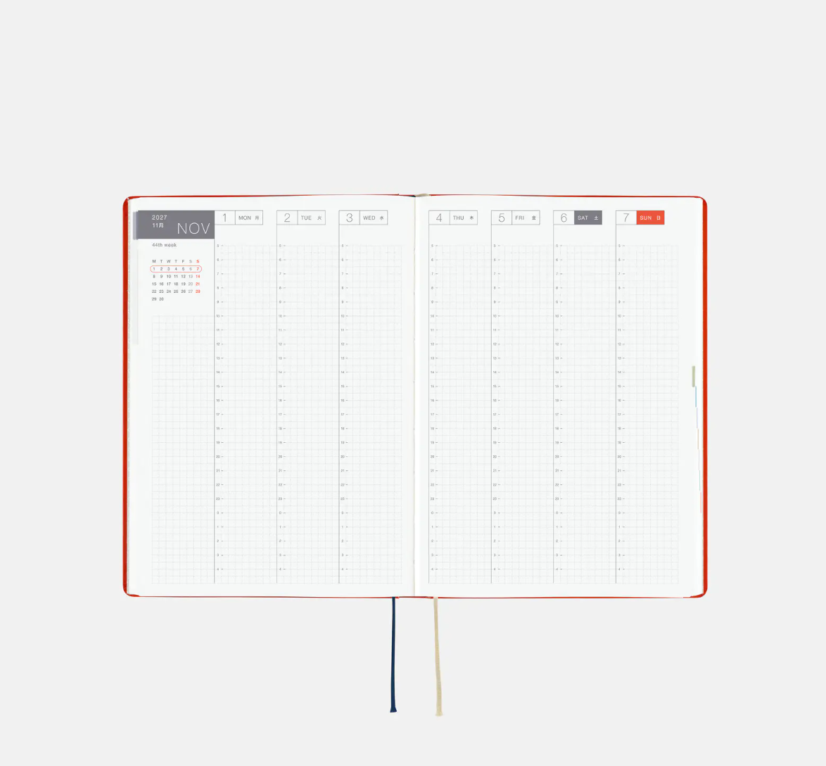 PREORDER: Hobonichi Techo 2027 HON Yumi Kitagishi: White Cat and Rabbit’s Tea Room