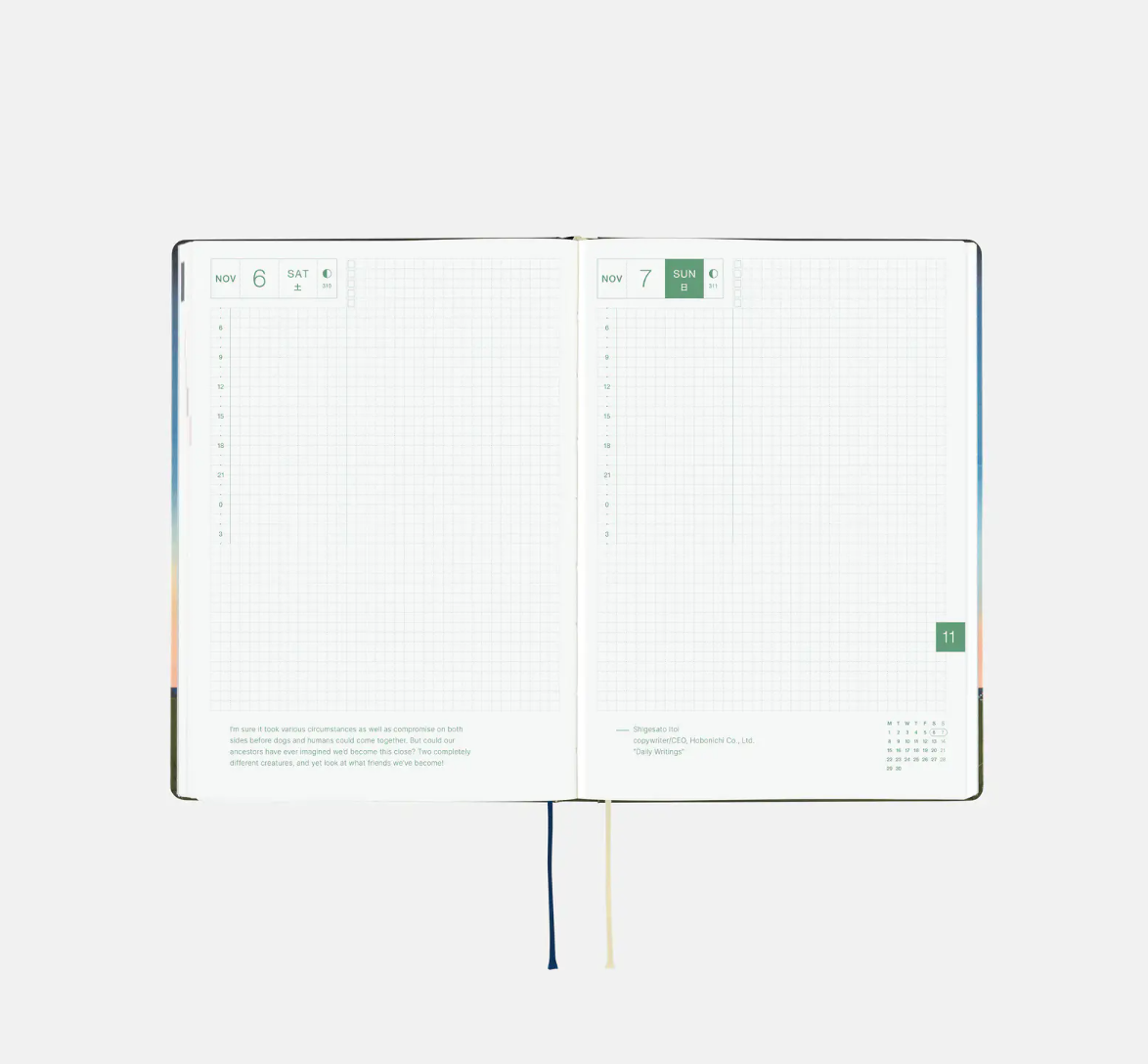 PREORDER: Hobonichi Techo 2027 HON Hiroko Kubota: String Telephone Until the Moon is Full