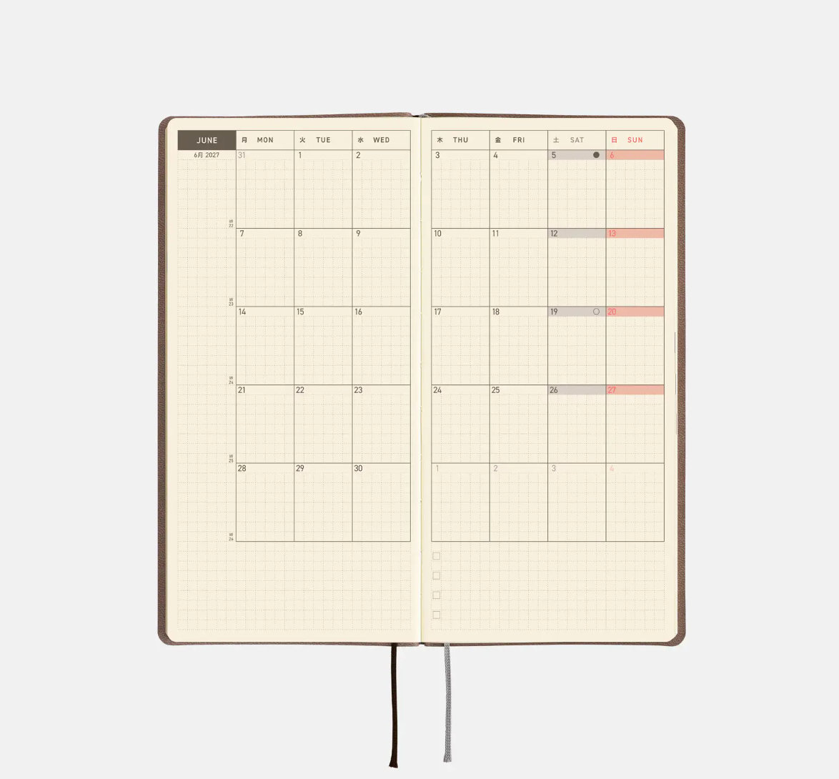 PREORDER: Hobonichi Techo 2027 Weeks Smooth