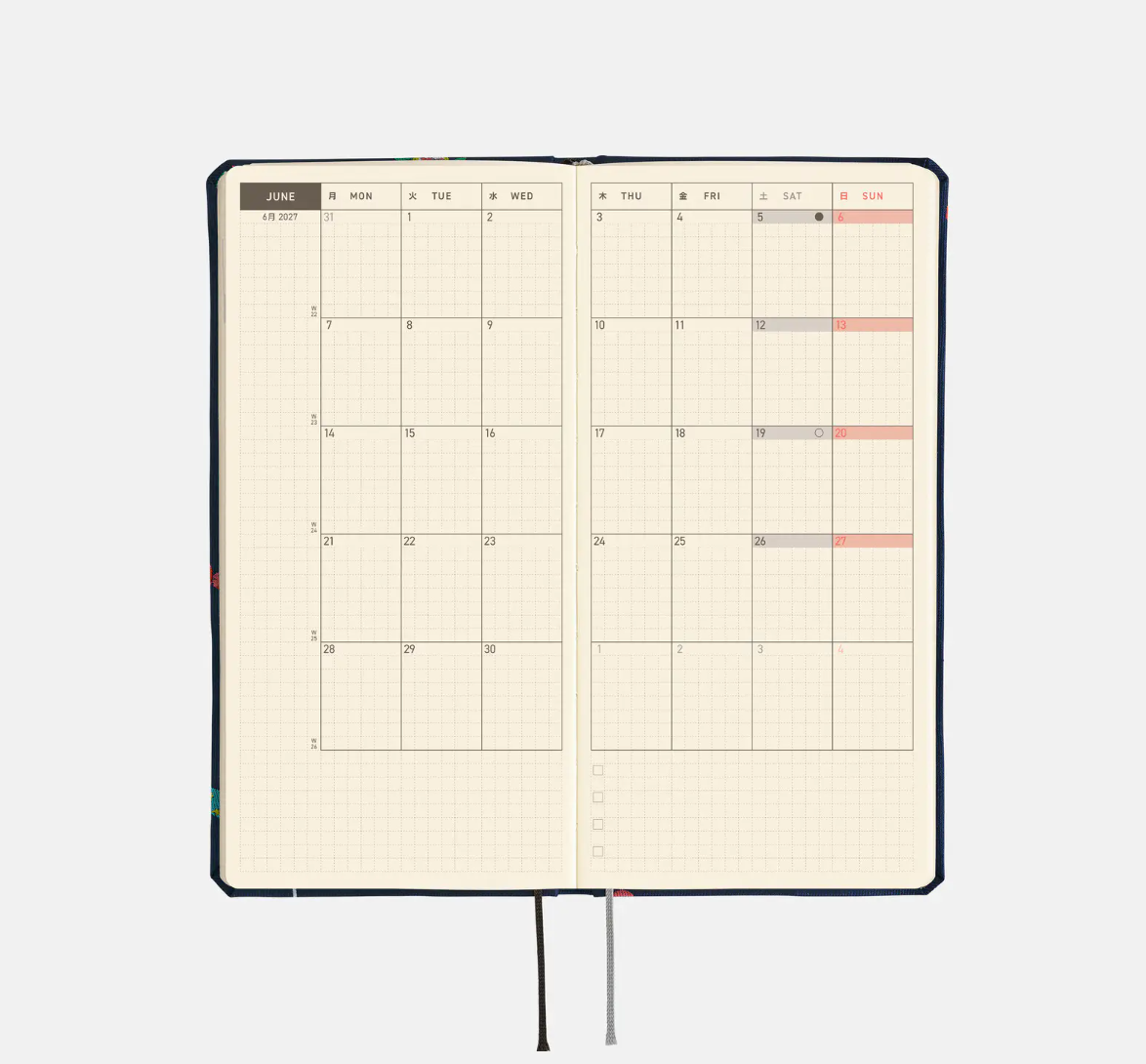 PREORDER: Hobonichi Techo 2027 Weeks Bow & Tie: Candy Dream