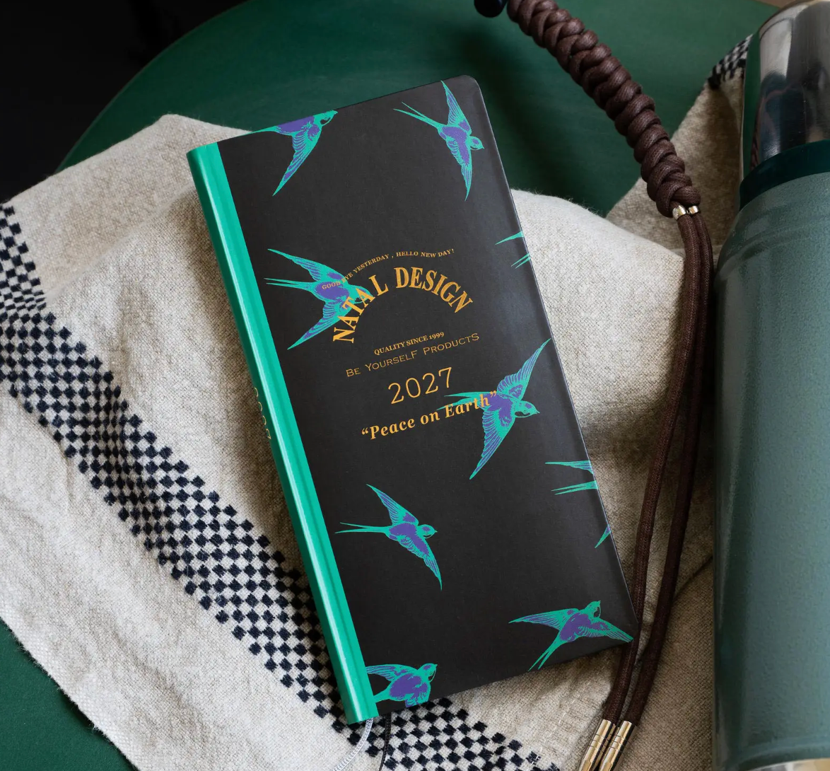 PREORDER: Hobonichi Techo 2027 Weeks Natal Design: Lucky Swallow