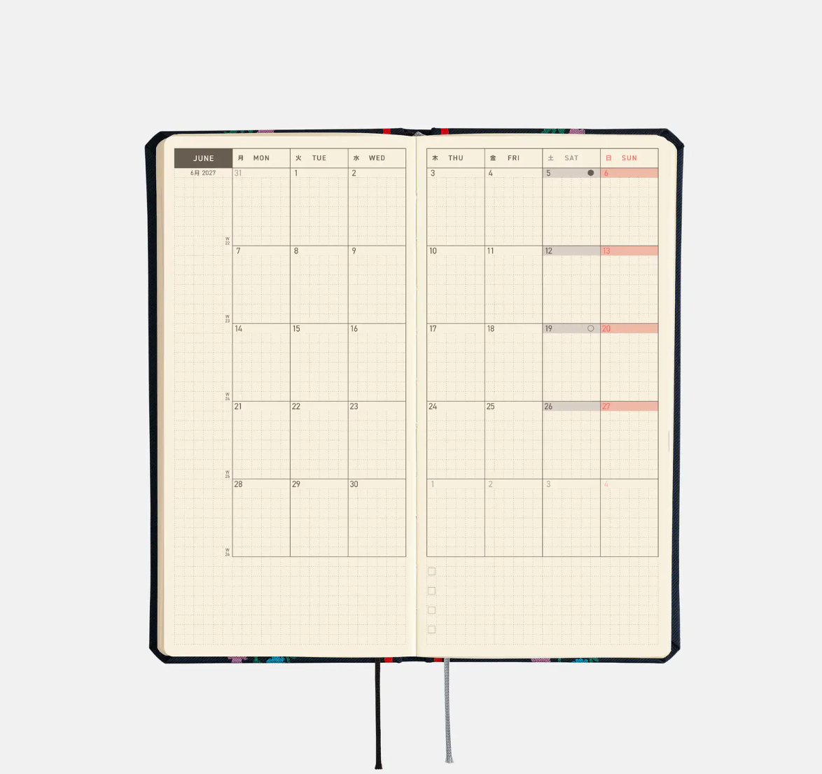 PREORDER: Hobonichi Techo 2027 Weeks Yoshie Watanabe: Petit Bloom