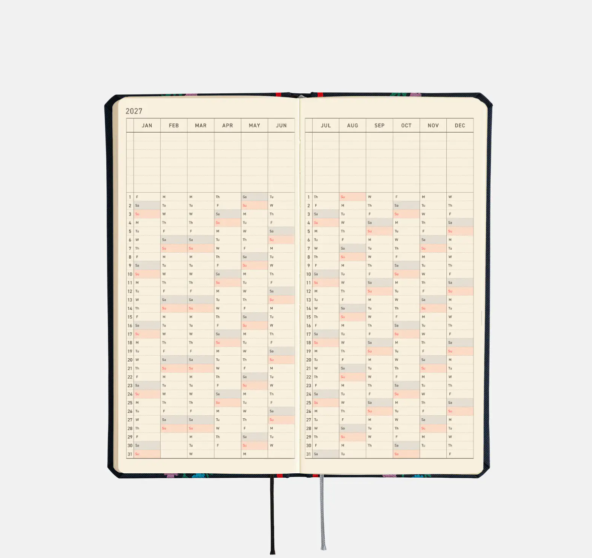 PREORDER: Hobonichi Techo 2027 Weeks Yoshie Watanabe: Petit Bloom