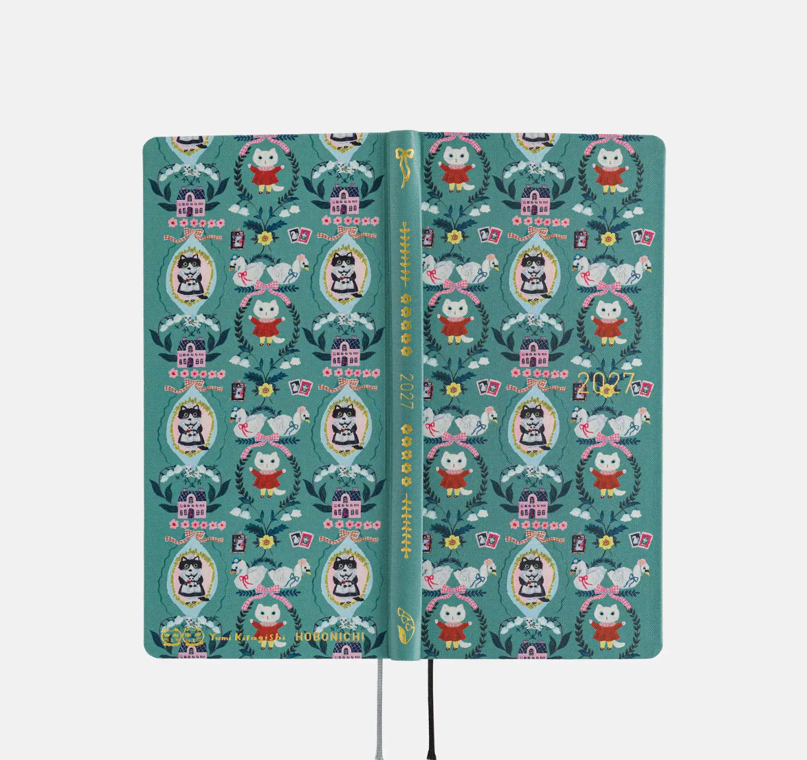 PREORDER: Hobonichi Techo 2027 Weeks Yumi Kitagishi: White Cat Wallpaper