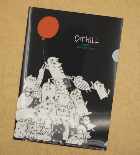 Cat Hill A5 Plastic Document Sleeve by Artist Shinzi Katoh