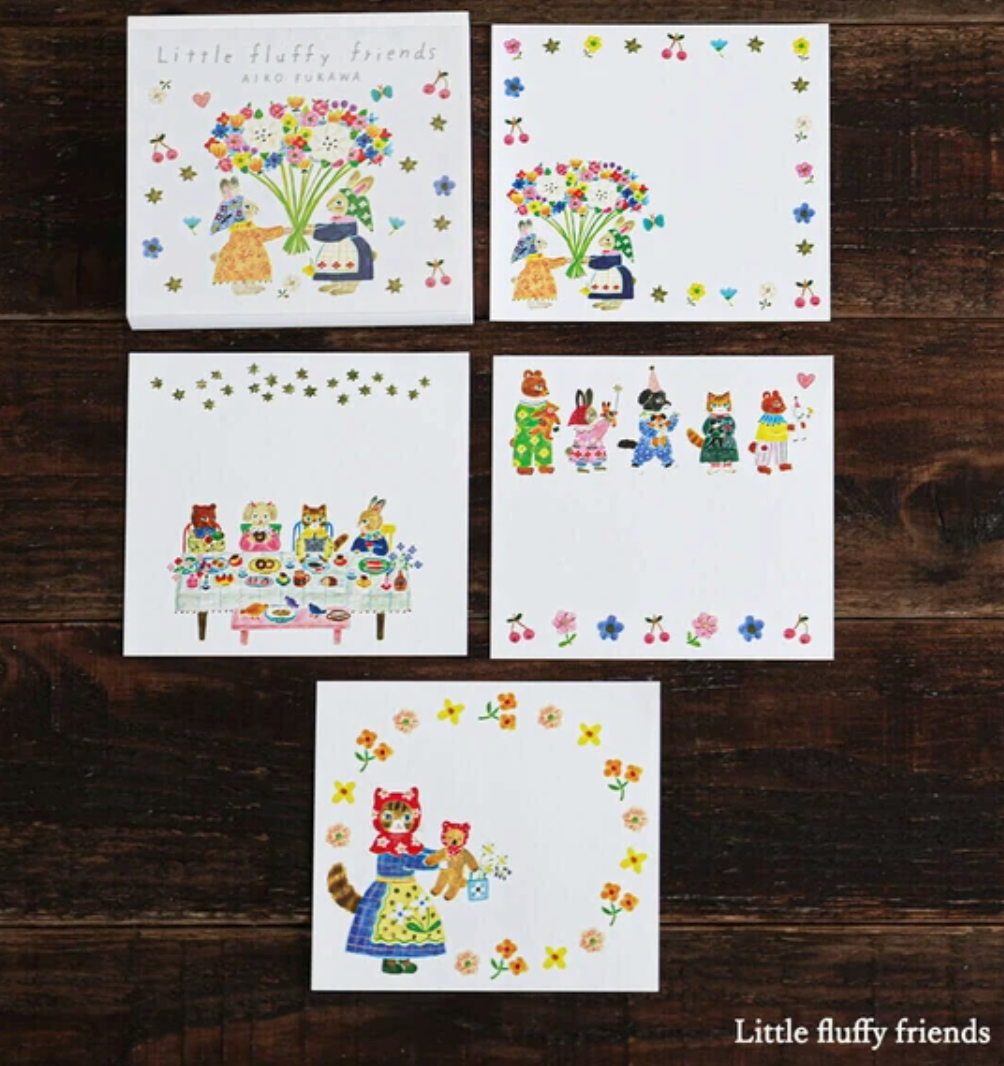 Little Fluffy Friends Block Memo Pad