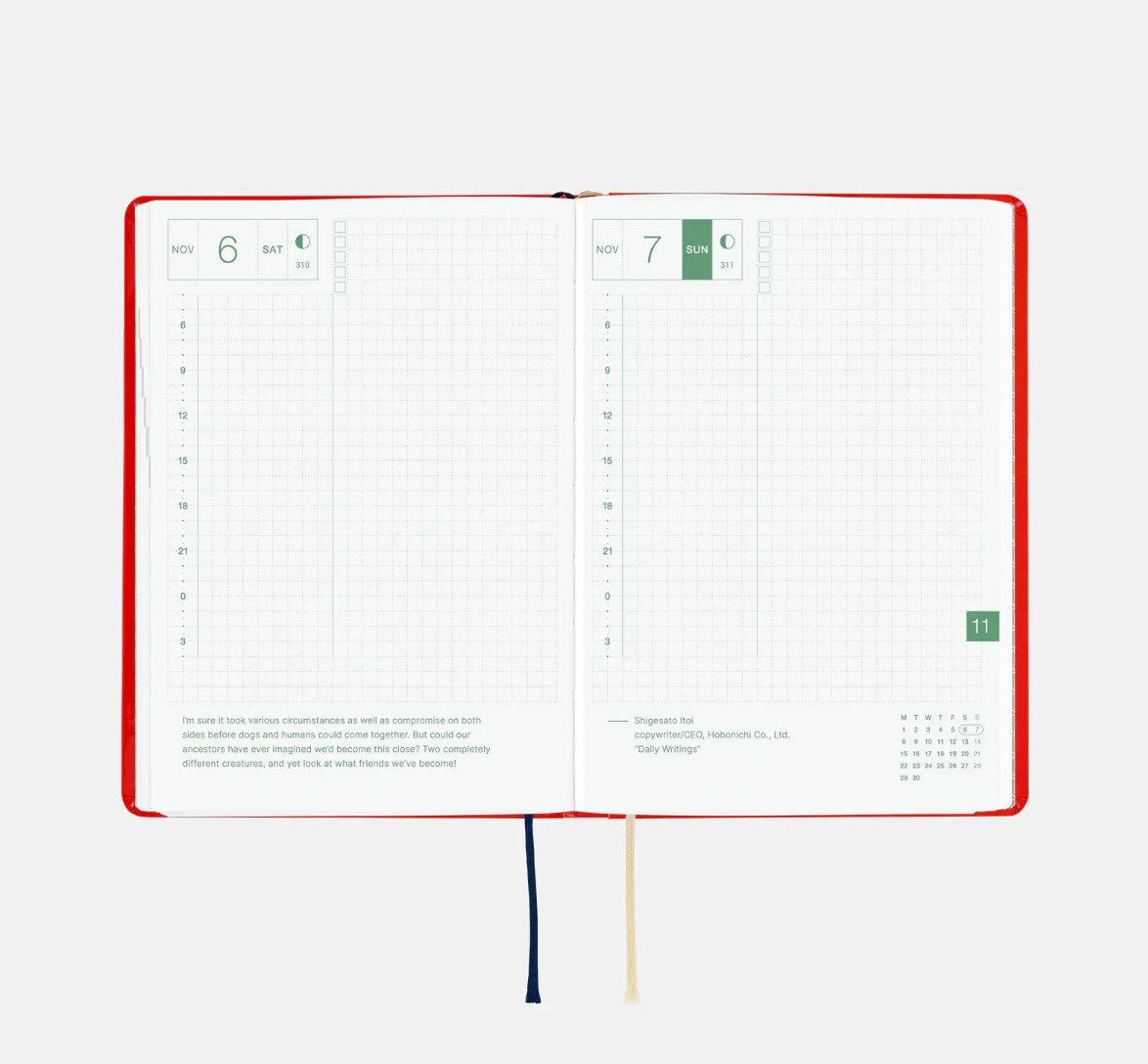 PREORDER: Hobonichi Techo 2027 HON Yumi Kitagishi: White Cat and Rabbit’s Tea Room