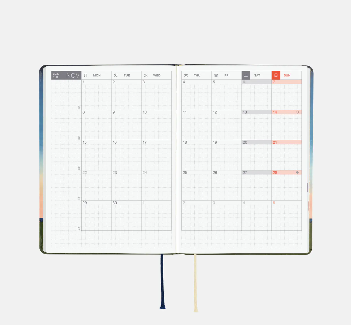 PREORDER: Hobonichi Techo 2027 HON Hiroko Kubota: String Telephone Until the Moon is Full