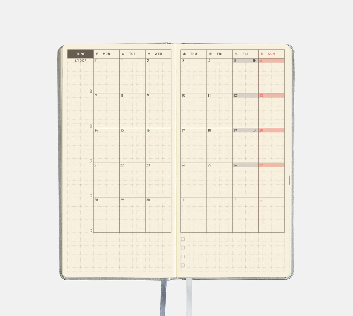 PREORDER: Hobonichi Techo 2027 Weeks Leather