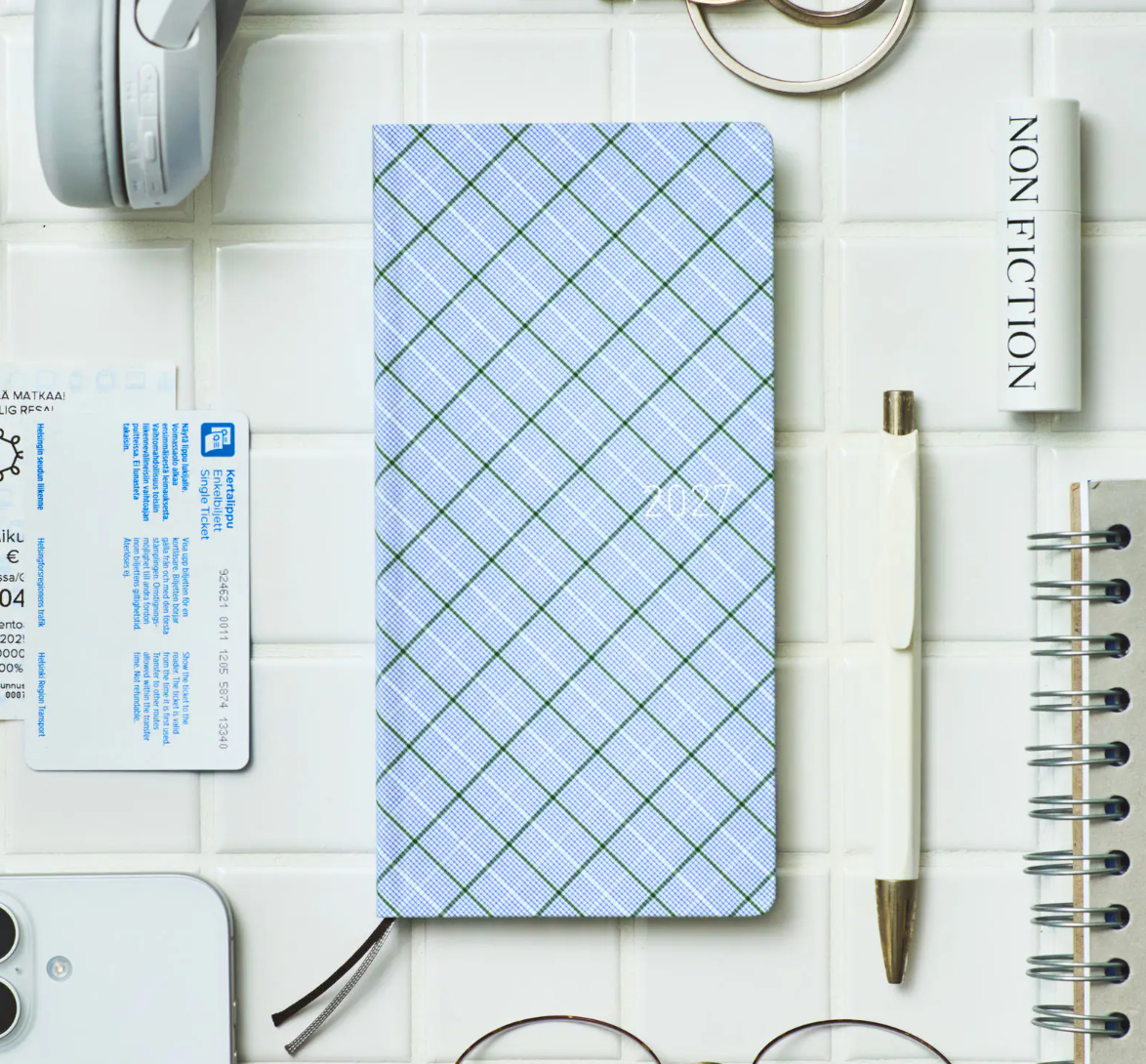 PREORDER: Hobonichi Techo 2027 Weeks Shirt Fabric: Graph Plaid