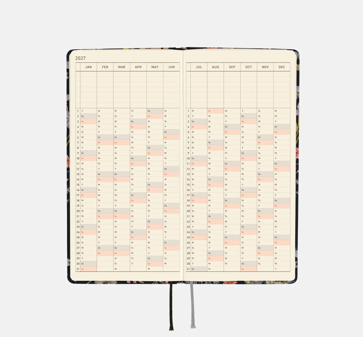 PREORDER: Hobonichi Techo 2027 Weeks Liberty Fabrics: Floral Remedy