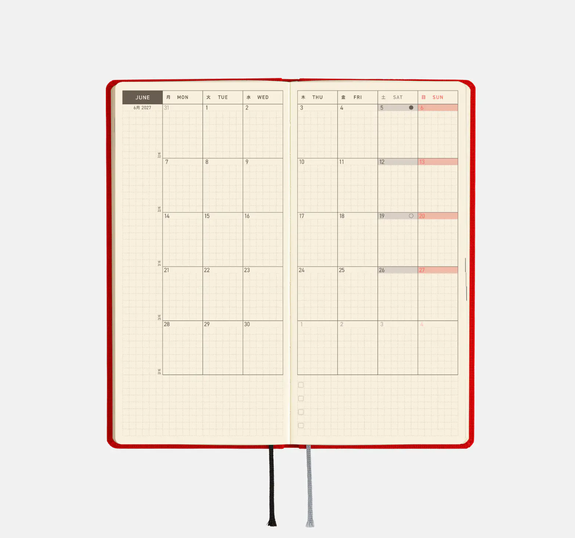 PREORDER: Hobonichi Techo 2027 Weeks Colors