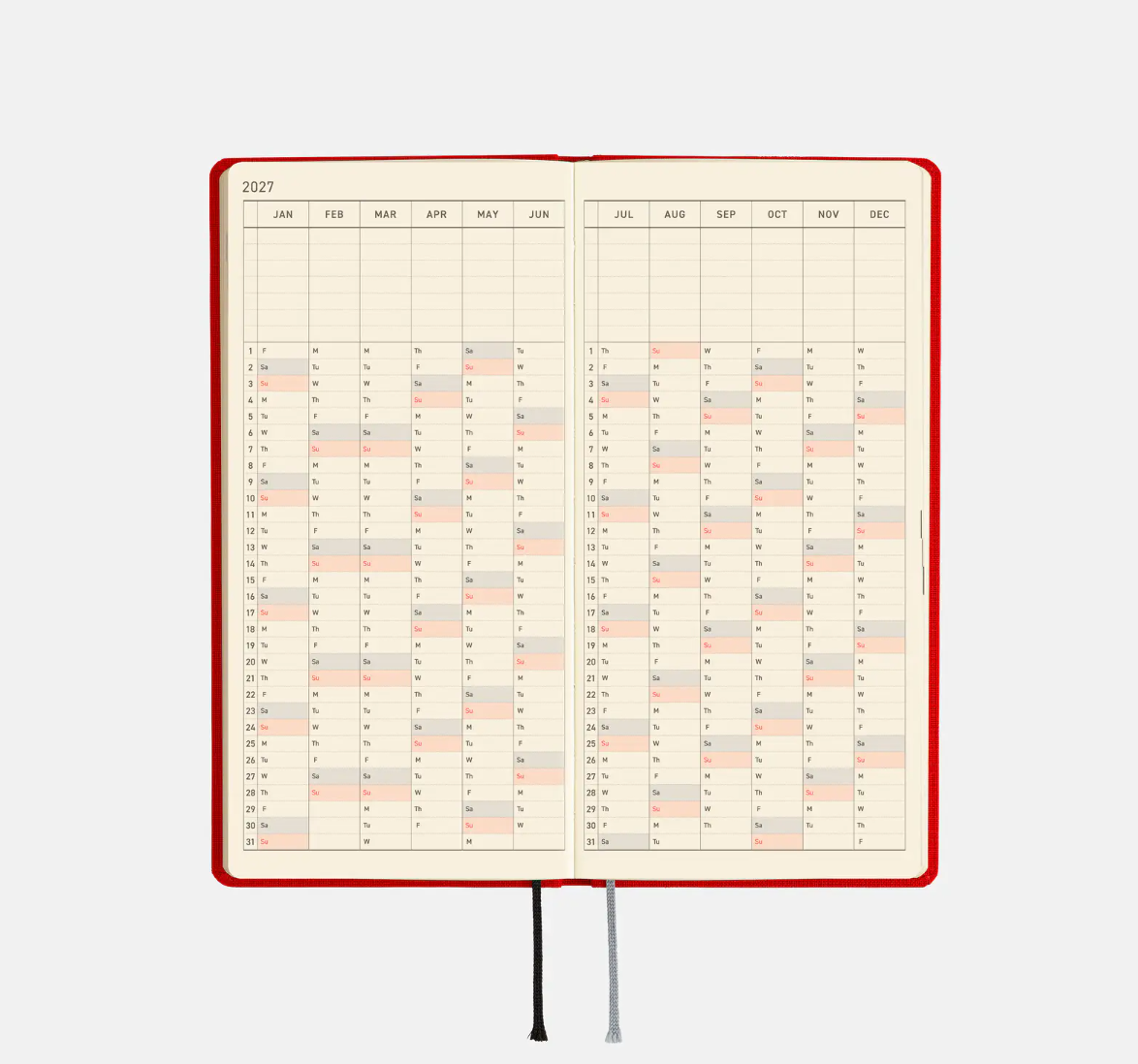 PREORDER: Hobonichi Techo 2027 Weeks Colors