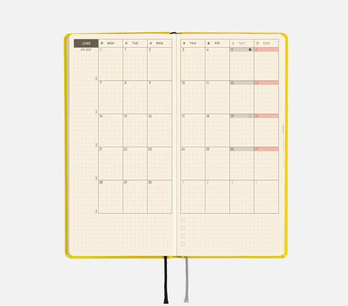 PREORDER: Hobonichi Techo 2027 Weeks Colors