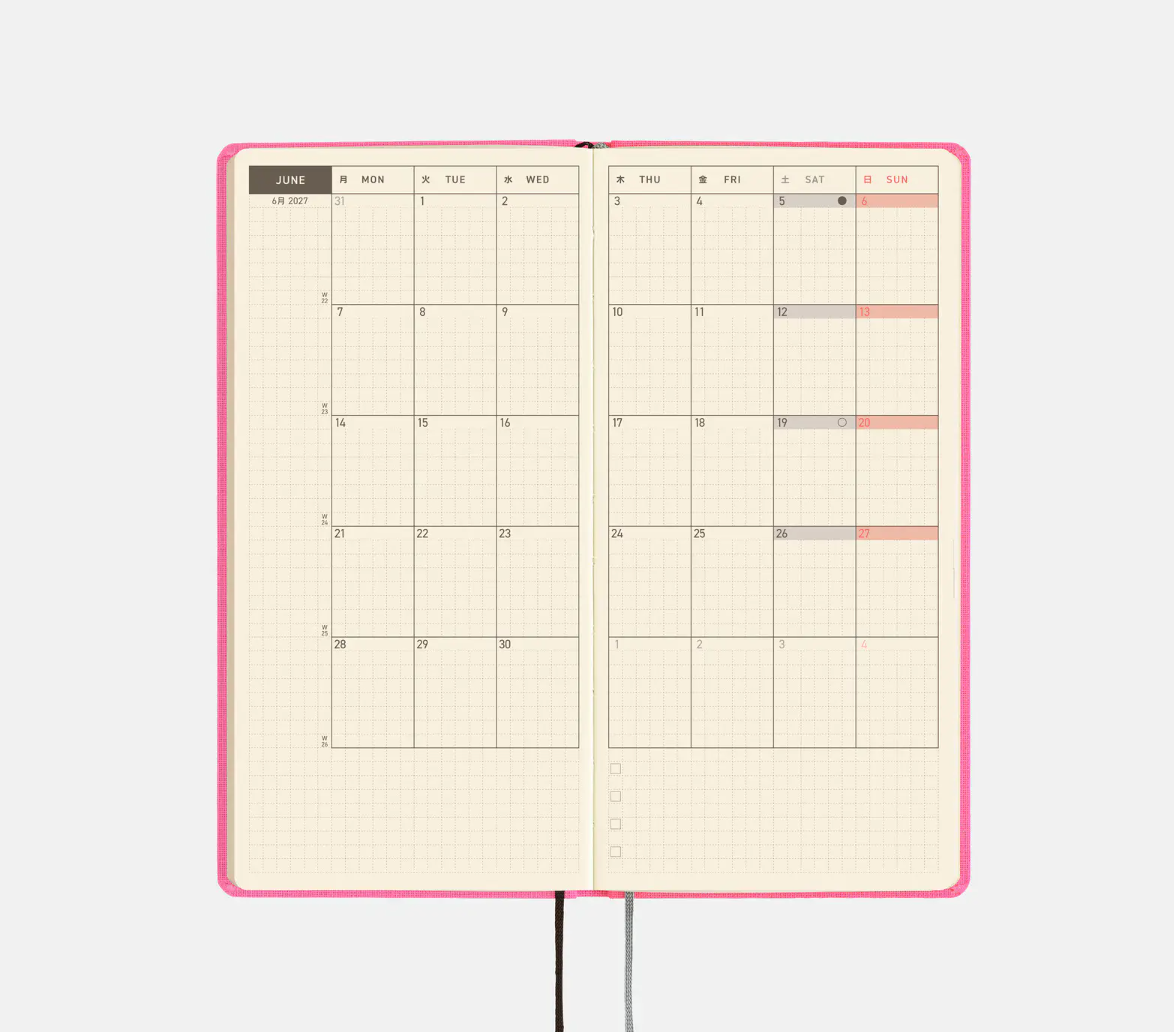 PREORDER: Hobonichi Techo 2027 Weeks Colors