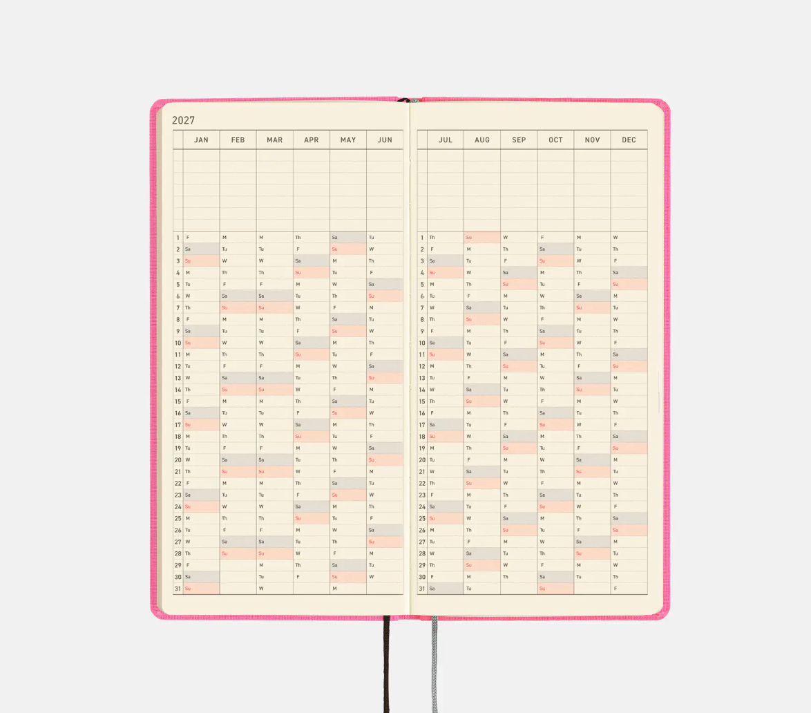 PREORDER: Hobonichi Techo 2027 Weeks Colors