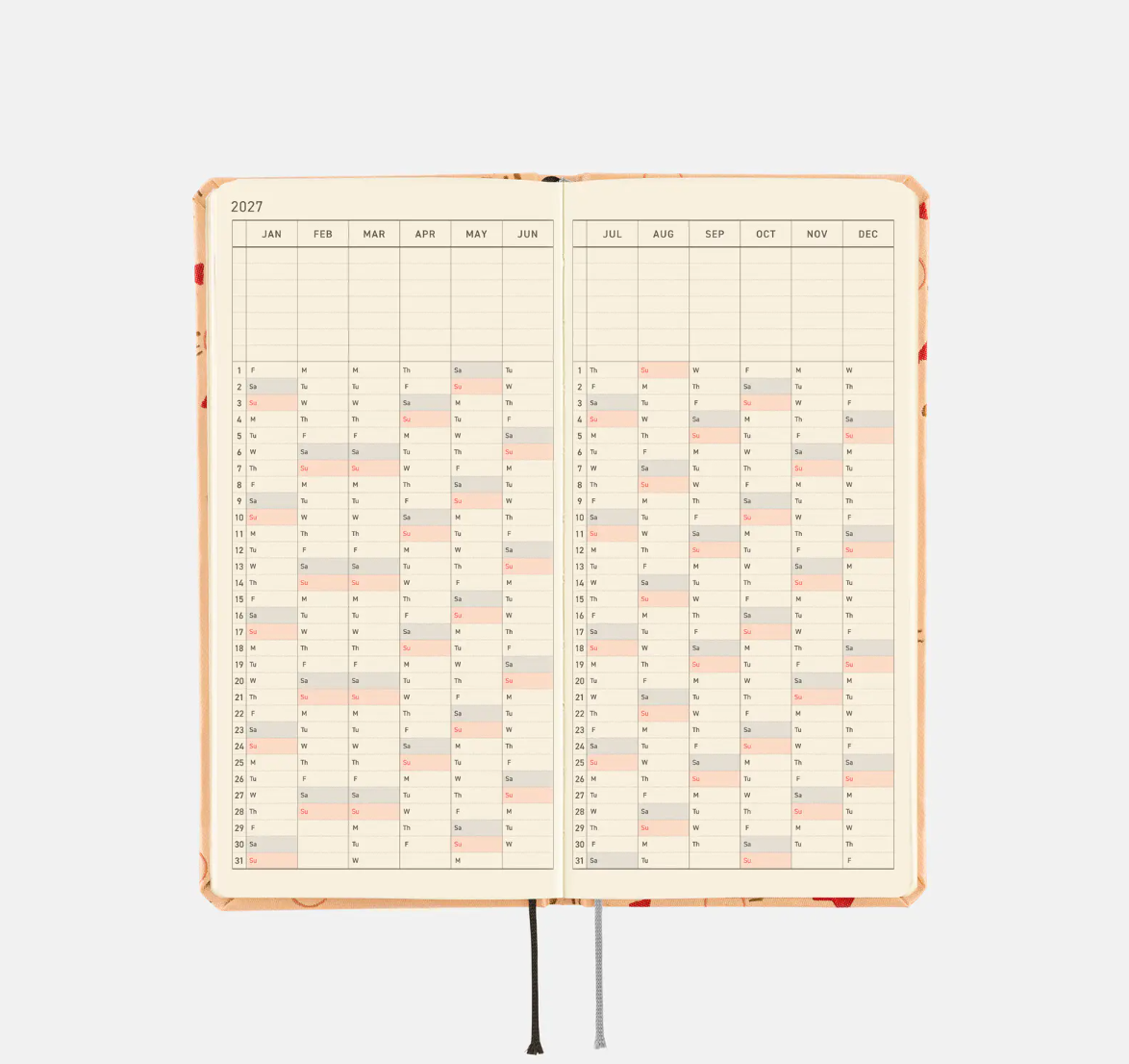 PREORDER: Hobonichi Techo 2027 Weeks MOTHER: Mr. Saturn Pattern