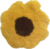 Flower Mug Rug Coaster | Tufted Wall Hanging | Handmade Fruit Accent Rug