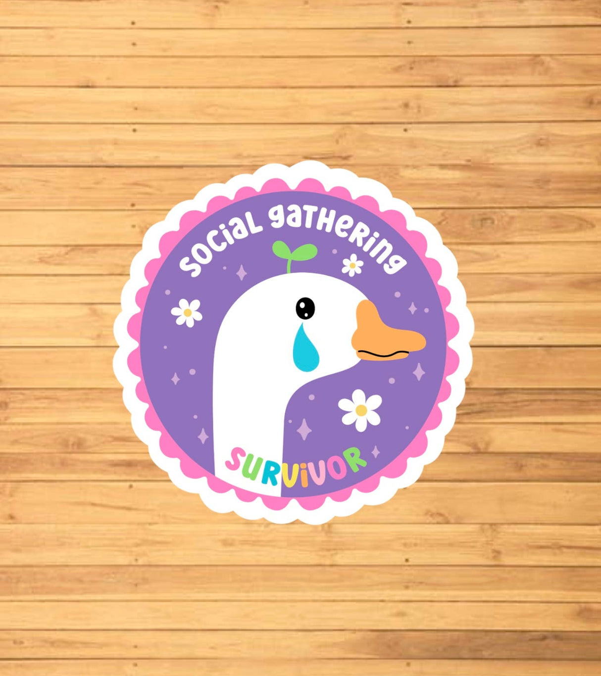 Social Gathering Survivor Sticker