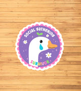Social Gathering Survivor Sticker