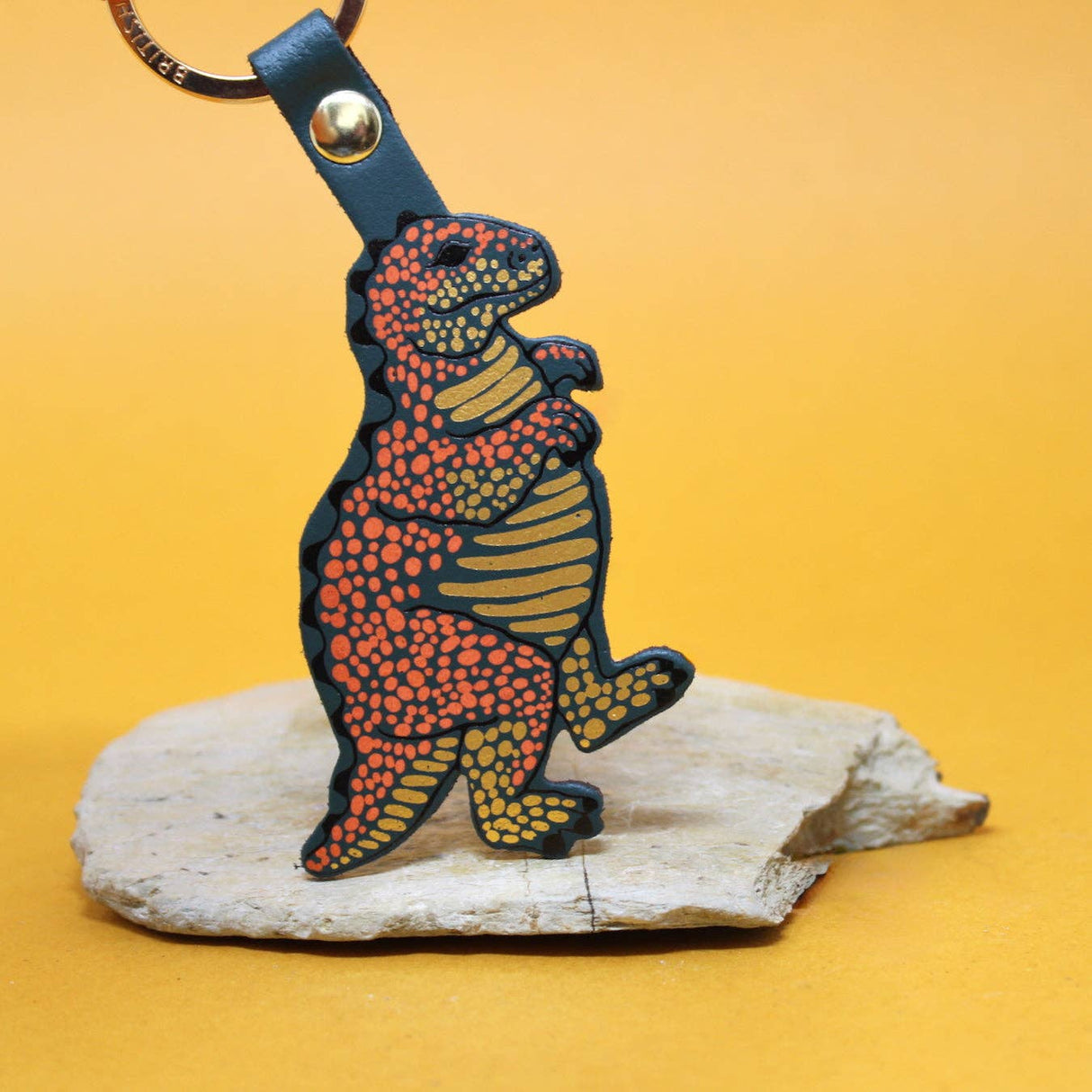 Leather Dinosaur Key Fob