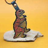 Leather Dinosaur Key Fob