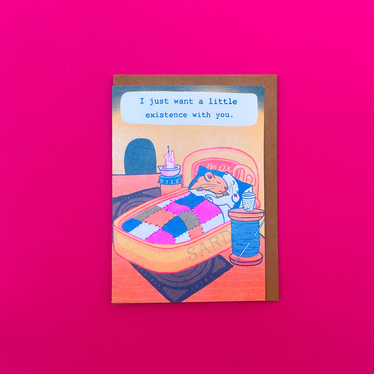 Little Existence Mice Risograph Greeting Card