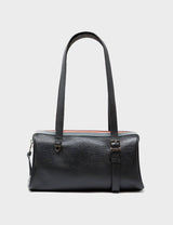 Esther Black Satchel Mini Bag - All Over Eyes Embroidery