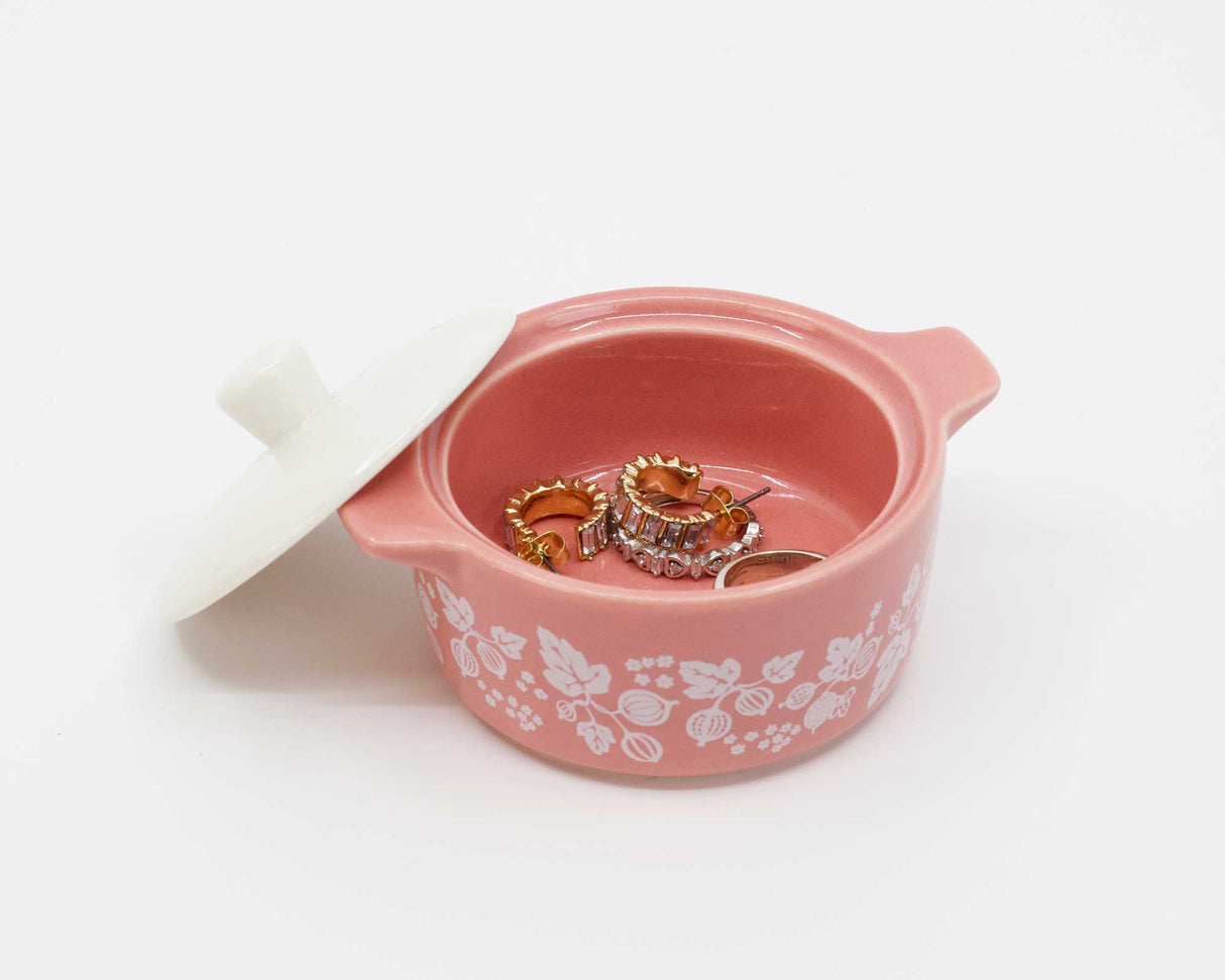 Pyrex-Inspired Gooseberry Casserole Ceramic Trinket Box